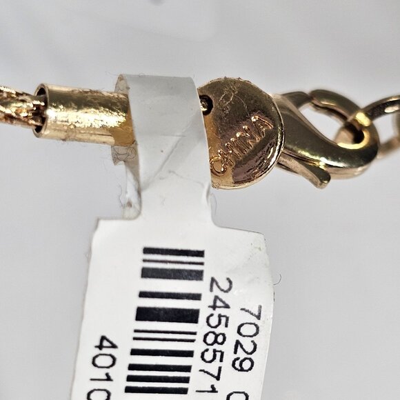 Neiman Marcus Gold-Tone‎ Rope Chain Necklace W/ Blue & Black Tassels 19" - Picture 6 of 10